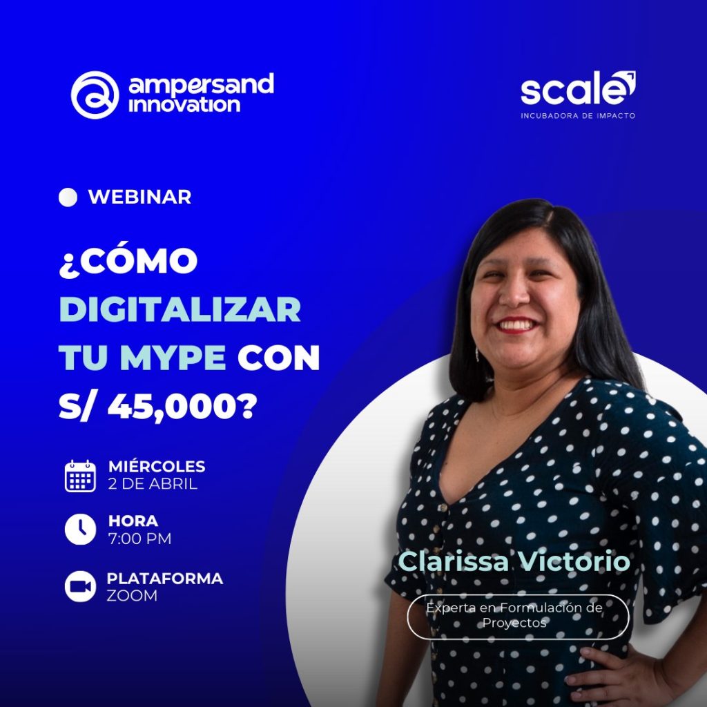 Flyer: 'Cómo digitalizar tu MYPE con S/ 45,000?