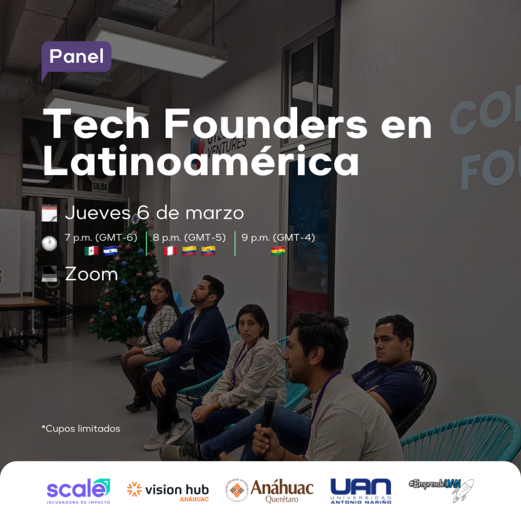 Flyer del Panel "Tech Founders en Latinoamérica"