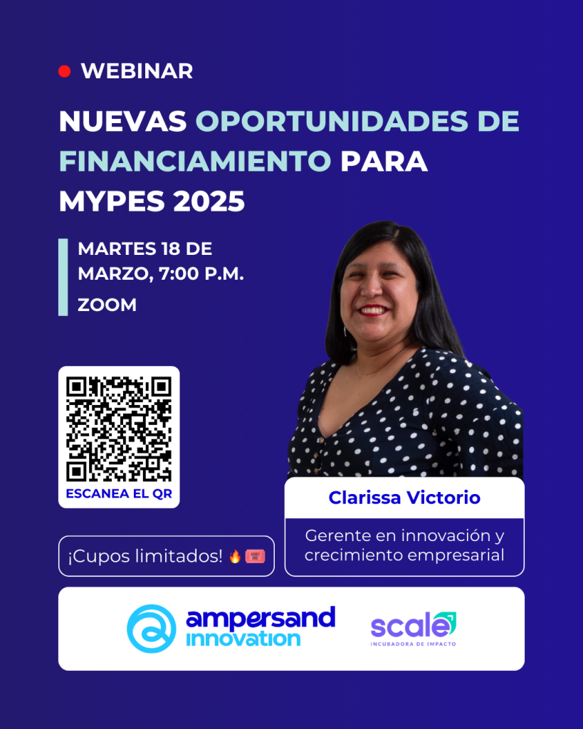 Flyer del Webinar: Nuevas Oportunidades de Financiamiento para MYPES 2025