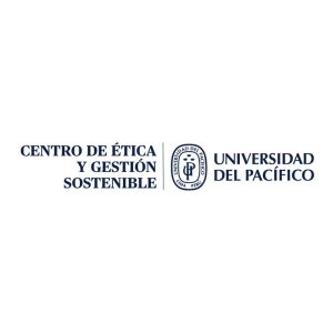 Logo de fondo blanco que dice "Centro de Ética y Gestión Sostenible de la Universidad del Pacífico"