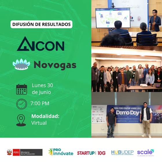 Flyer de fondo color verde que en el título dice "Taller de Difusión de Resultados SUP 10G - Aicon y Novogas"