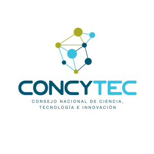 Logo de fondo blanco cuyo interior dice CONCYTEC de color azul y celeste