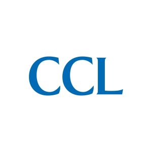 Logo de fondo blanco cuyo centro aparecen las siglas en color azul de la Cámara de Comercio de Lima